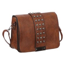 Bolsa Transversal Feminina Com Tachas Metálicas Bolsa Transversal Feminina Com Tachas Metálicas