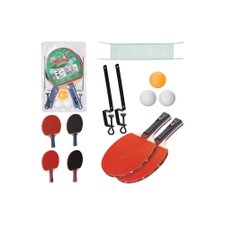 Kit Tênis De Mesa Com 3 Bolinhas + Rede + 2 Raquetes Kit Tênis De Mesa Com 3 Bolinhas + Rede + 2 Raquetes