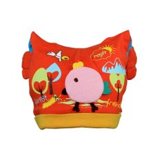 Touca Infantil Vermelha Estampada Alto Relevo Touca Infantil Vermelha Estampada Alto Relevo