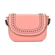 Bolsa Transversal De Verniz Feminina Com Tachas Bolsa Transversal De Verniz Feminina Com Tachas