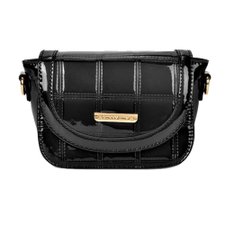 Bolsa Feminina De Verniz Transversal Detalhes Costurados Bolsa Feminina De Verniz Transversal Detalhes Costurados