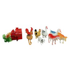 Kit Animais Da Fazenda Com 8 Animais E 5 Acessórios Kit Animais Da Fazenda Com 8 Animais E 5 Acessórios