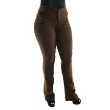 Calça Cotton Feminina Cintura Alta Flare Calça Cotton Feminina Cintura Alta Flare
