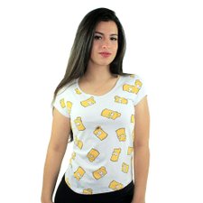 Camiseta Baby Look Feminina Com Estampa De Personagens Camiseta Baby Look Feminina Com Estampa De Personagens