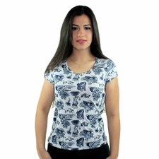 Camiseta Baby Look Estampada Feminina Camiseta Baby Look Estampada Feminina