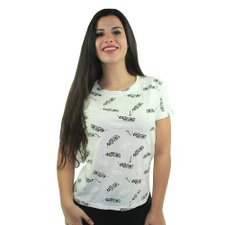 Blusa Camiseta Baby Look Feminina Estampa Alto Relevo Blusa Camiseta Baby Look Feminina Estampa Alto Relevo