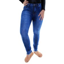 Calça Feminina Jeans Cintura Alta Barra Desfiada Calça Feminina Jeans Cintura Alta Barra Desfiada