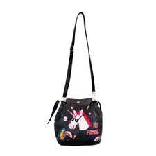 Bolsa Saco Unicórnio Infantil Com 3 Chuquinhas De Cabelo Bolsa Saco Unicórnio Infantil Com 3 Chuquinhas De Cabelo