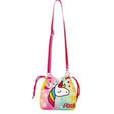 Bolsa Transversal Unicórnio Colorida + 3 Chuquinhas De Cabelo Infantil Bolsa Transversal Unicórnio Colorida + 3 Chuquinhas De Cabelo Infantil