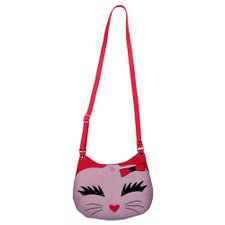 Bolsa Transversal De Gatinho Com Strass Infantil Bolsa Transversal De Gatinho Com Strass Infantil