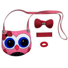 Kit Bolsa Transversal Coruja + 2 Chuquinhas + 1 Pulseira Infantil Kit Bolsa Transversal Coruja + 2 Chuquinhas + 1 Pulseira Infantil