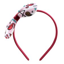 Tiara Com Laço De Flamingo Com Strass Infantil Tiara Com Laço De Flamingo Com Strass Infantil