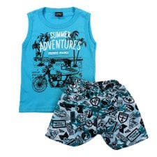 Conjunto Infantil Regata Tropical + Short Estampado Masculino Conjunto Infantil Regata Tropical + Short Estampado Masculino