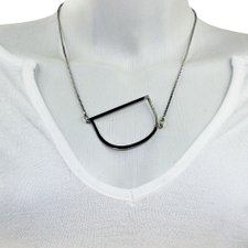 Colar Meia Lua Prata Feminino Colar Meia Lua Prata Feminino