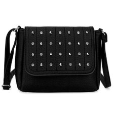 Bolsa Transversal Feminina Alto Relevo Com Spikes E Strass Bolsa Transversal Feminina Alto Relevo Com Spikes E Strass
