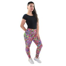 Calça Legging Estampa Étnica Roxa Calça Legging Estampa Étnica Roxa