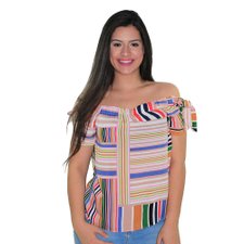 Blusa Ciganinha Floral Com Amarração Blusa Ciganinha Floral Com Amarração
