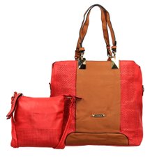 Kit 2 Bolsas Totem Ombro + Transversal Feminina Com Vazados Kit 2 Bolsas Totem Ombro + Transversal Feminina Com Vazados