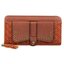 Carteira Feminina Tressê Em Alto Relevo Com Tassel Carteira Feminina Tressê Em Alto Relevo Com Tassel