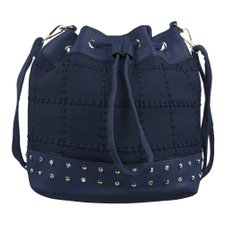 Bolsa Saco Alto Relevo Cravejada Com Spikes E Strass Bolsa Saco Alto Relevo Cravejada Com Spikes E Strass