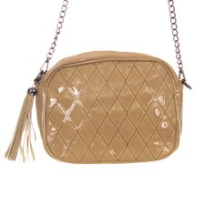 Bolsa Feminina Transversal De Verniz Em Matelassê Com Tassel Bolsa Feminina Transversal De Verniz Em Matelassê Com Tassel