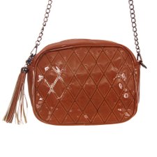 Bolsa Feminina Transversal De Verniz Em Matelassê Com Tassel Bolsa Feminina Transversal De Verniz Em Matelassê Com Tassel