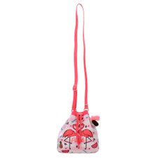 Kit Bolsa Saco Infantil Flamingo Com Strass + 3 Xuxinhas Kit Bolsa Saco Infantil Flamingo Com Strass + 3 Xuxinhas