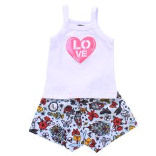 Conjunto Infantil Regata + Short Estampado Feminino Conjunto Infantil Regata + Short Estampado Feminino