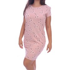 Vestido Floral Com Manga Curta Vestido Floral Com Manga Curta