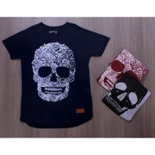 Kit Masculino 3 Camisetas T-Shirt Estampas De Caveira Kit Masculino 3 Camisetas T-Shirt Estampas De Caveira