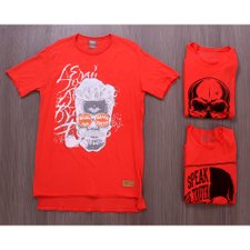 Kit 3 Camisetas T-Shirt Vermelhas Estampas Variadas Masculina Kit 3 Camisetas T-Shirt Vermelhas Estampas Variadas Masculina