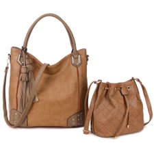 Kit Luxo Bolsa Hobo Alto Relevo E Tassel + Transversal Saco Tressê Kit Luxo Bolsa Hobo Alto Relevo E Tassel + Transversal Saco Tressê