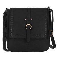 Bolsa Carteiro Feminina Com Detalhes Em Tachas Metálicas Bolsa Carteiro Feminina Com Detalhes Em Tachas Metálicas
