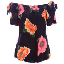 Blusa Ciganinha Feminina Estampa Floral Com Amarração Blusa Ciganinha Feminina Estampa Floral Com Amarração