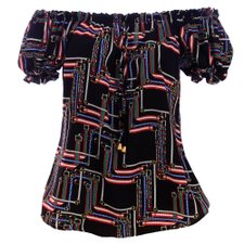 Blusa Feminina Ciganinha Floral Com Amarração Blusa Feminina Ciganinha Floral Com Amarração