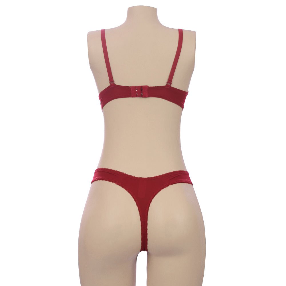 Kit 3 Conjuntos De Lingerie Rendado Meia Taça Bojo Compre Agora