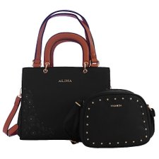 Kit Com Bolsa Baú Luxo Alto Relevo Floral + Transversal Em Tressê E Tachas Kit Com Bolsa Baú Luxo Alto Relevo Floral + Transversal Em Tressê E Tachas