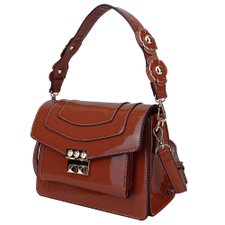 Bolsa Baú Verniz Luxo Feminina Com Duas Alças E Três Divisórias Bolsa Baú Verniz Luxo Feminina Com Duas Alças E Três Divisórias
