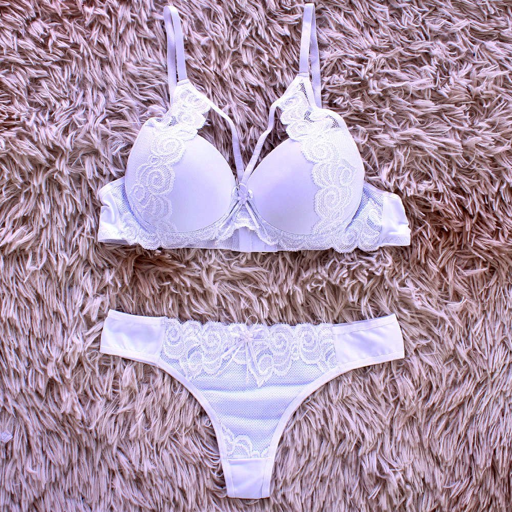 Conjunto De Lingerie Rendado Meia Ta A Bojo Compre Agora Feira