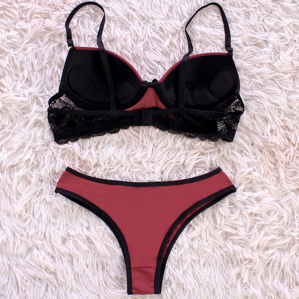 Conjunto De Lingerie Meia Ta A Bojo Rendado Compre Agora Feira