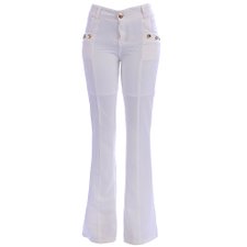 calça de cotton flare