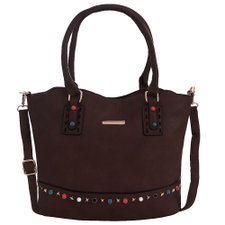 Bolsa De Ombro Em Alto Relevo Com Tachas Coloridas Bolsa De Ombro Em Alto Relevo Com Tachas Coloridas