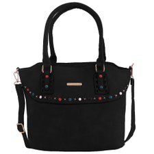 Bolsa Feminina Satchel Em Alto Relevo Com Tachas Coloridas Bolsa Feminina Satchel Em Alto Relevo Com Tachas Coloridas