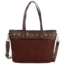 Bolsa De Ombro Em Alto Relevo Com Spikes E Vazados Bolsa De Ombro Em Alto Relevo Com Spikes E Vazados