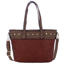 Bolsa Feminina De Ombro Em Alto Relevo Com Spikes E Vazados Bolsa Feminina De Ombro Em Alto Relevo Com Spikes E Vazados