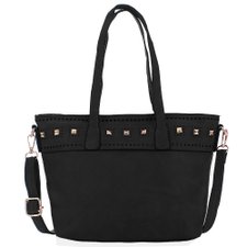 Bolsa Feminina De Ombro Em Alto Relevo Com Spikes E Vazados Bolsa Feminina De Ombro Em Alto Relevo Com Spikes E Vazados