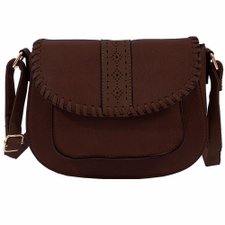 Bolsa Feminina Transversal Em Alto Relevo E Tressê Com Vazados Bolsa Feminina Transversal Em Alto Relevo E Tressê Com Vazados