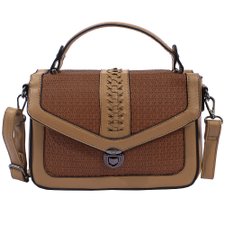 Bolsa Feminina Social Alto Relevo Com Tressê E Alça De Mão Bolsa Feminina Social Alto Relevo Com Tressê E Alça De Mão