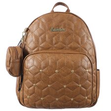 Kit Mochila Feminina Em Matelassê Com Tachas + Portal Níquel Kit Mochila Feminina Em Matelassê Com Tachas + Portal Níquel