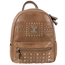 Mochila Feminina Estampa Em Alto Relevo Com Spikes E Tachas Mochila Feminina Estampa Em Alto Relevo Com Spikes E Tachas